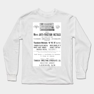 The Tandem Smelting Syndicate - 1910 Vintage Advert Long Sleeve T-Shirt